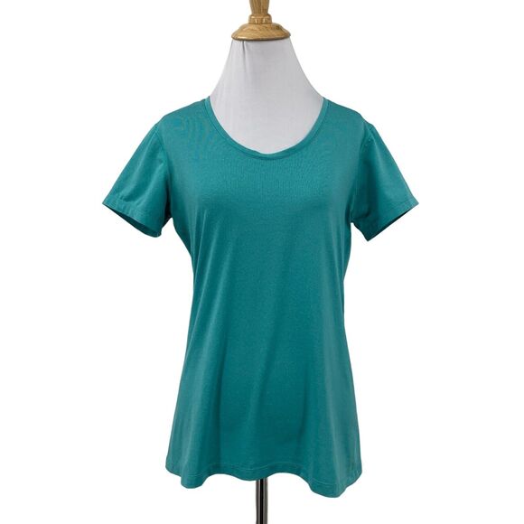 Columbia Diamond Peak Shirt Womens Medium Cypress Short Sleeve Omni Wick Tee - Picture 1 of 12